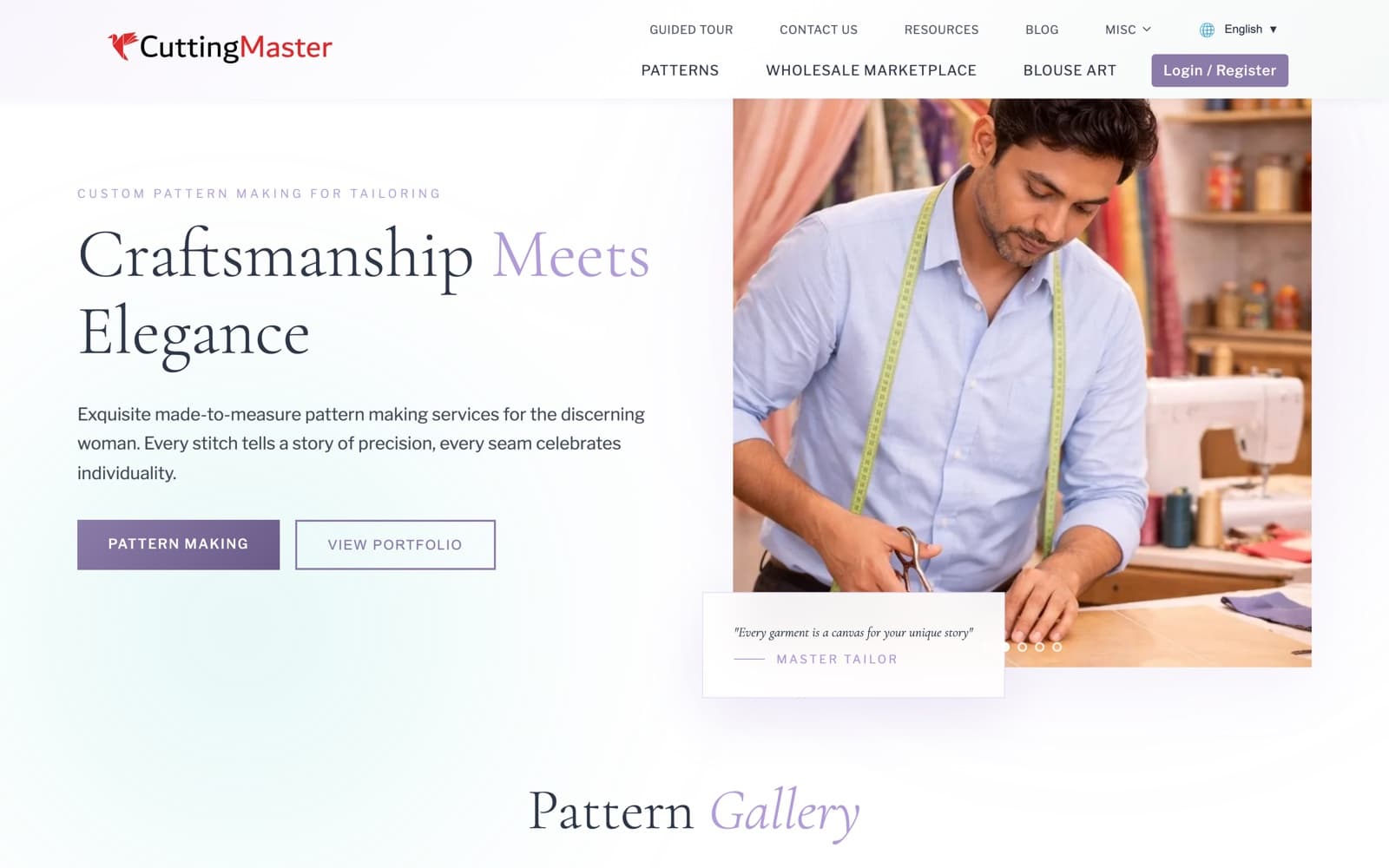 CuttingMaster pattern and measurement platform